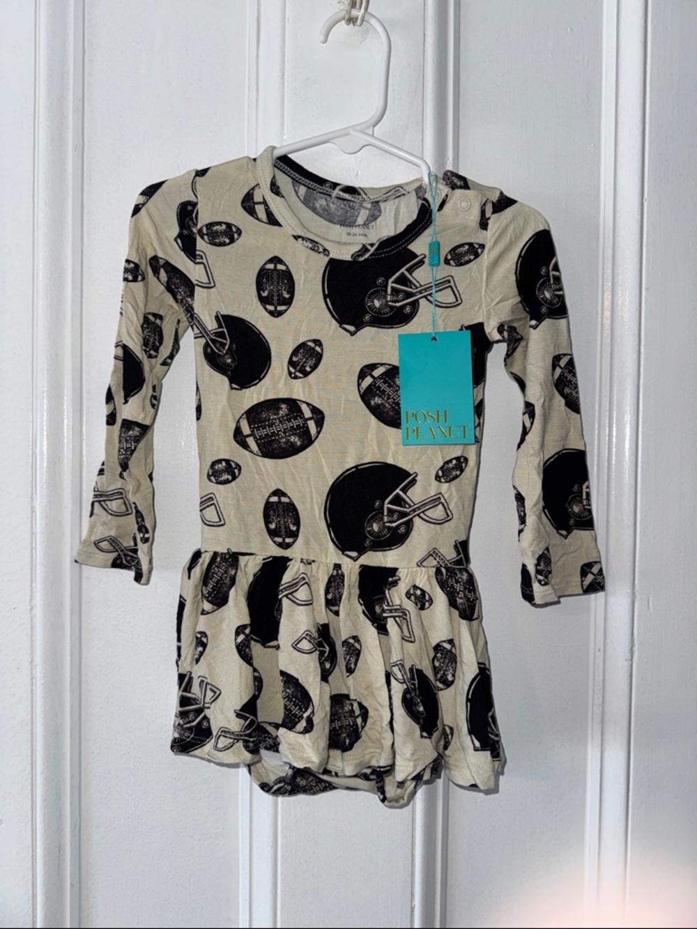 Posh Peanut RARE HTF touchdown Long Sleeve Dress